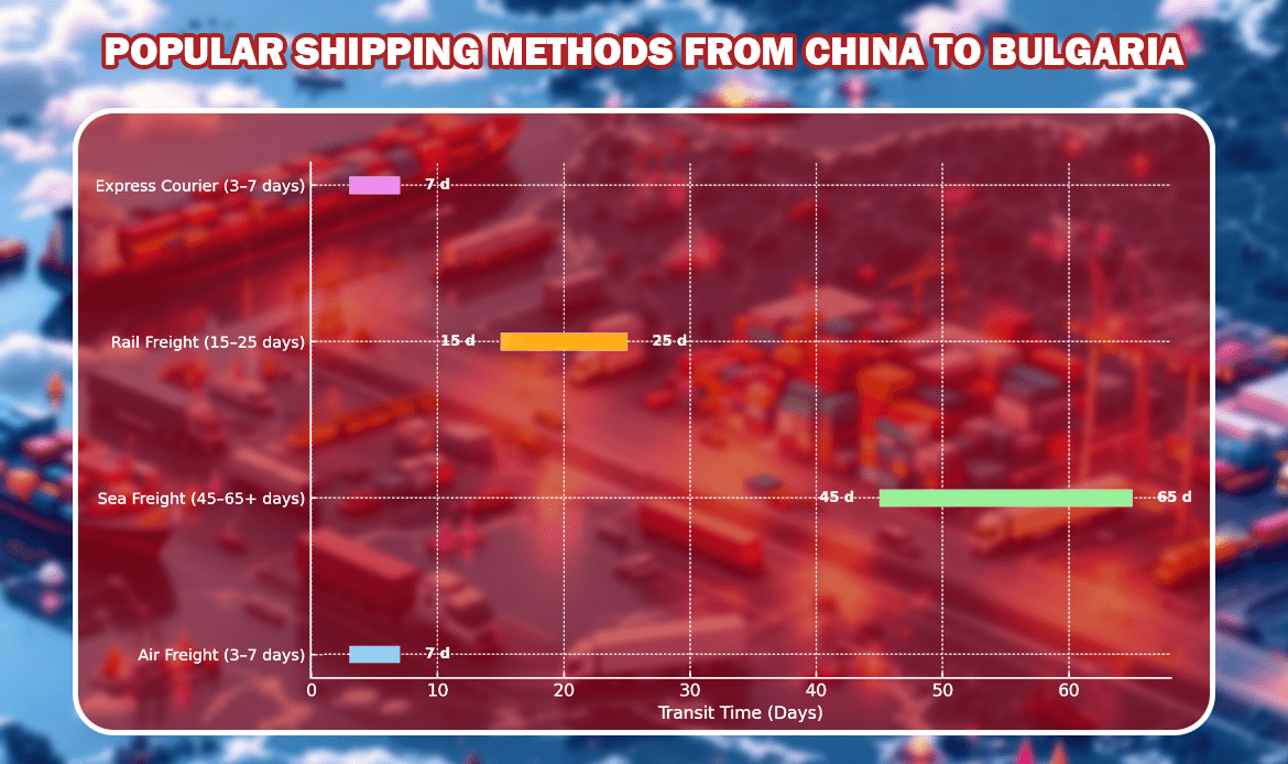 Popular Shipping Methods from China to Bulgaria