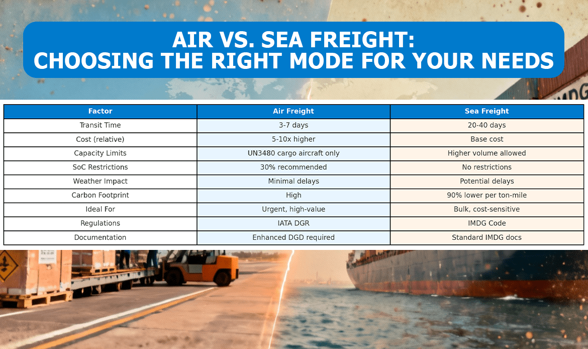 Air vs. Sea Freight Choosing the Right Mode for Your Needs