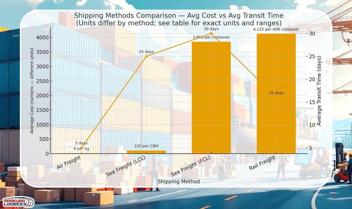 China to Azerbaijan Shipping Methods
