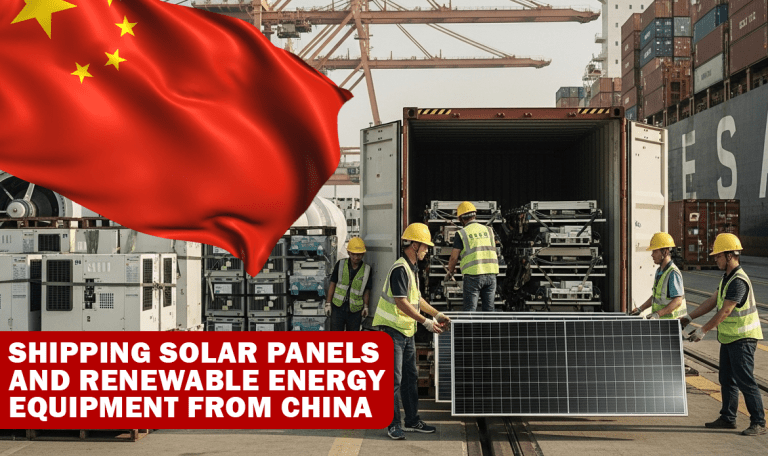 Shipping solar panels from China