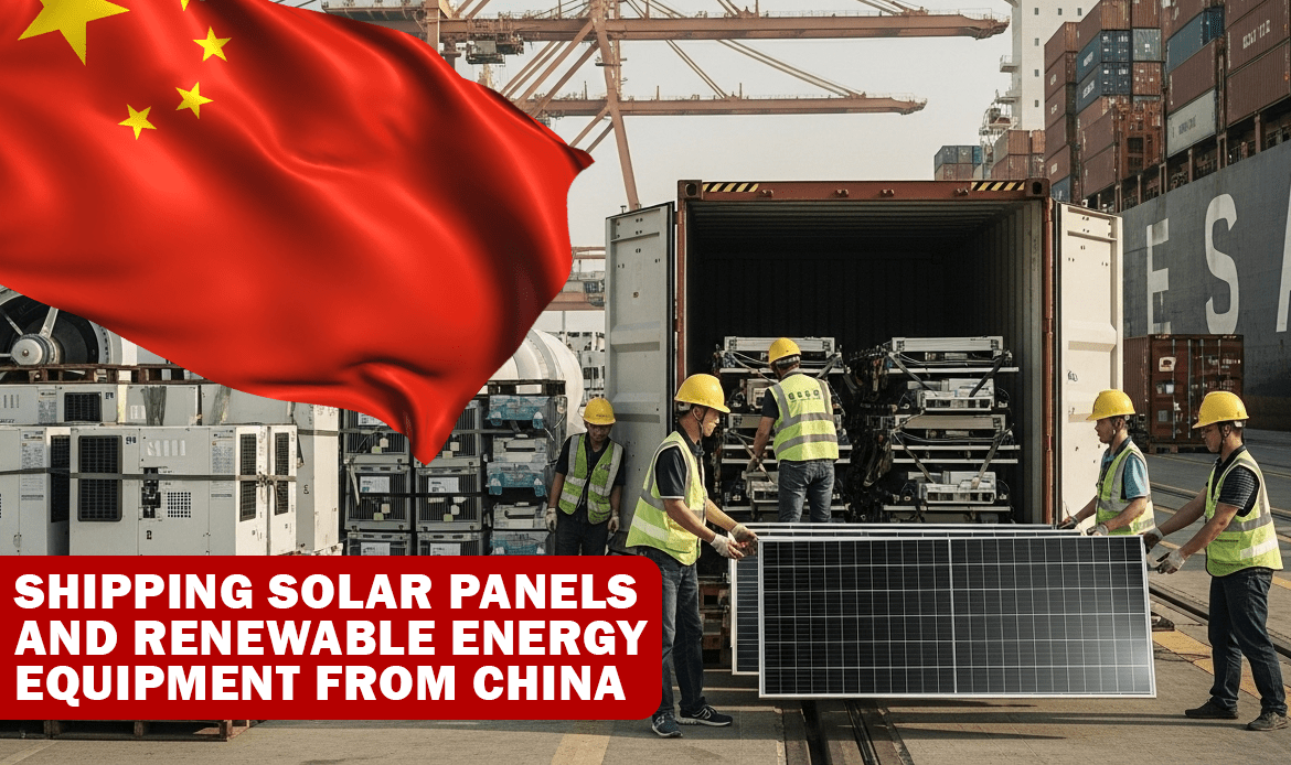 Shipping solar panels from China