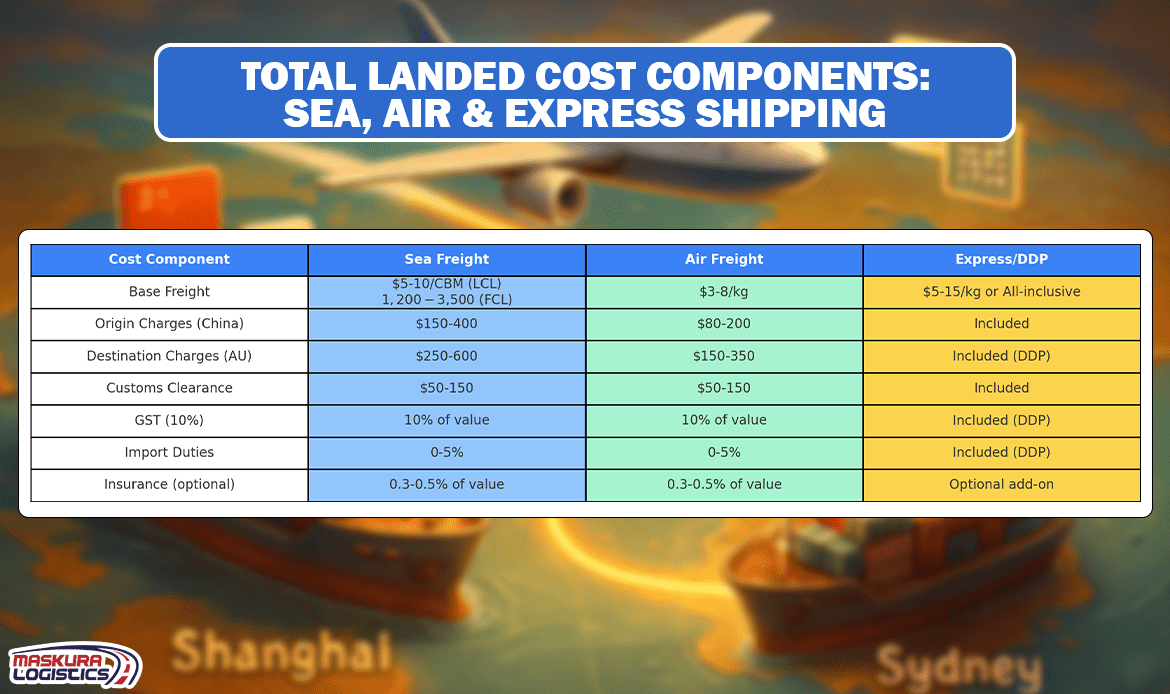 Shipping Cost from china to Australia